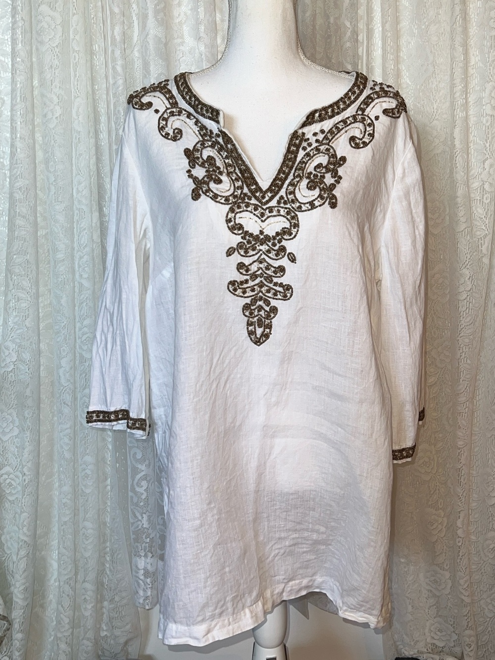 Chicos Linen Tunic or Beach Cover Up